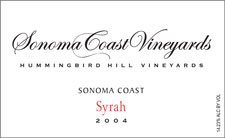 Syrah Clary Ranch Vineyard & Hummingbird Hill Vineyards - Sonoma Coast