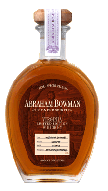 ABRAHAM BOWMAN Pioneer Spirit VIRGINIA LIMITED EDITION WHISKEY